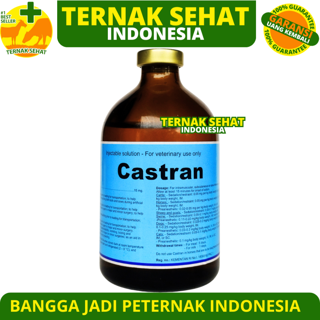 CASTRAN 100ML INTERCHEMIE - Anastesi untuk Hewan dan Sedasi Premedikasi Penenang Hewan