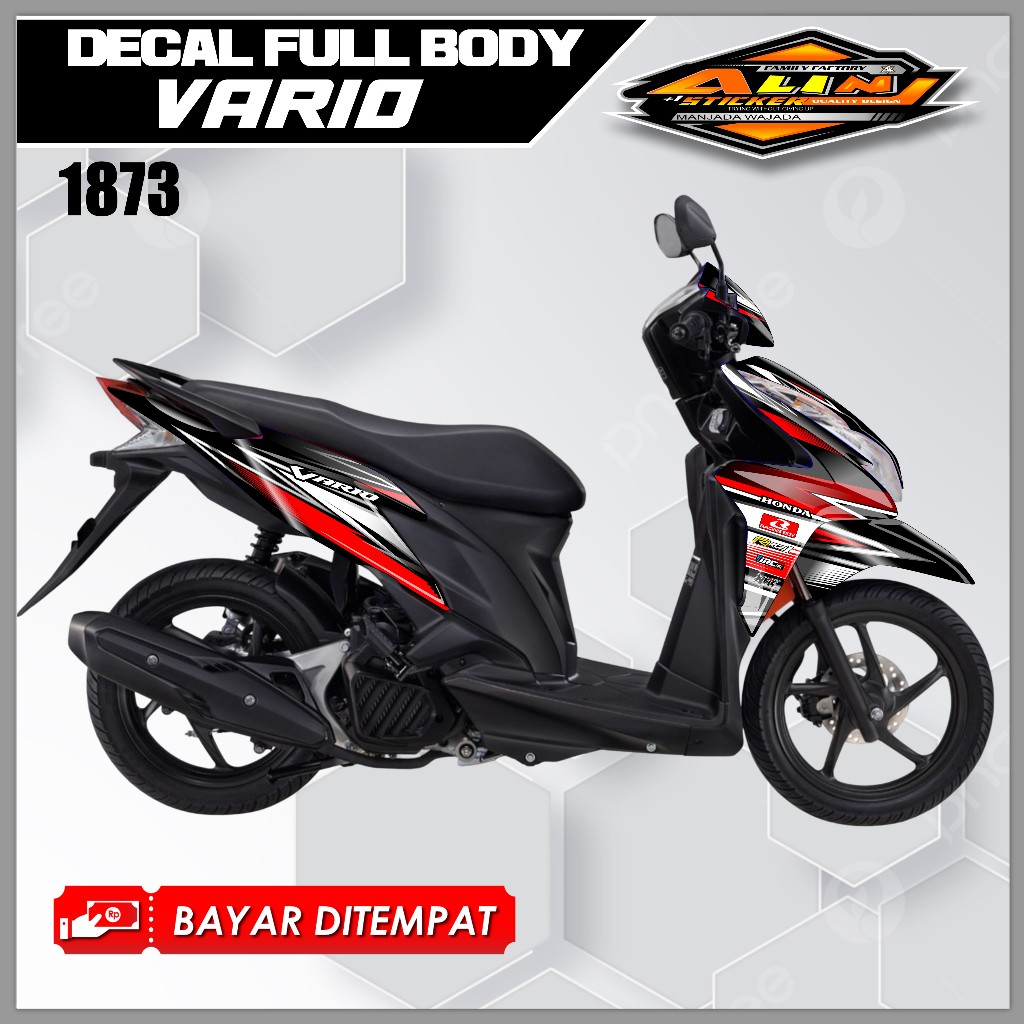 1873 Decal VARIO 125/150 LED - Stiker VARIO LED OLD List Variasi Motor STICKER VARIO 2016-2018