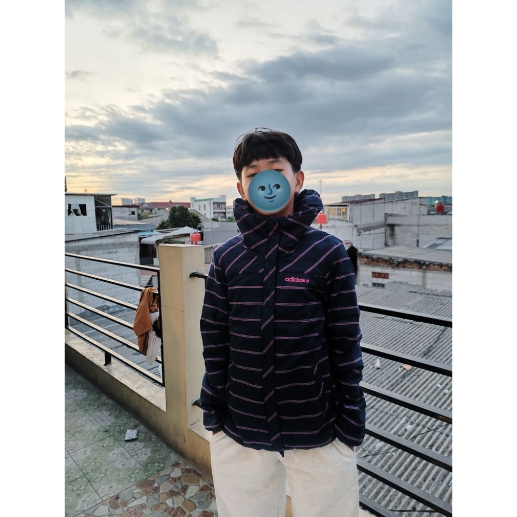 JAKET ADINDA NEO PINK STRIPES/DOUBLE LAYER/LOGO BORDIR