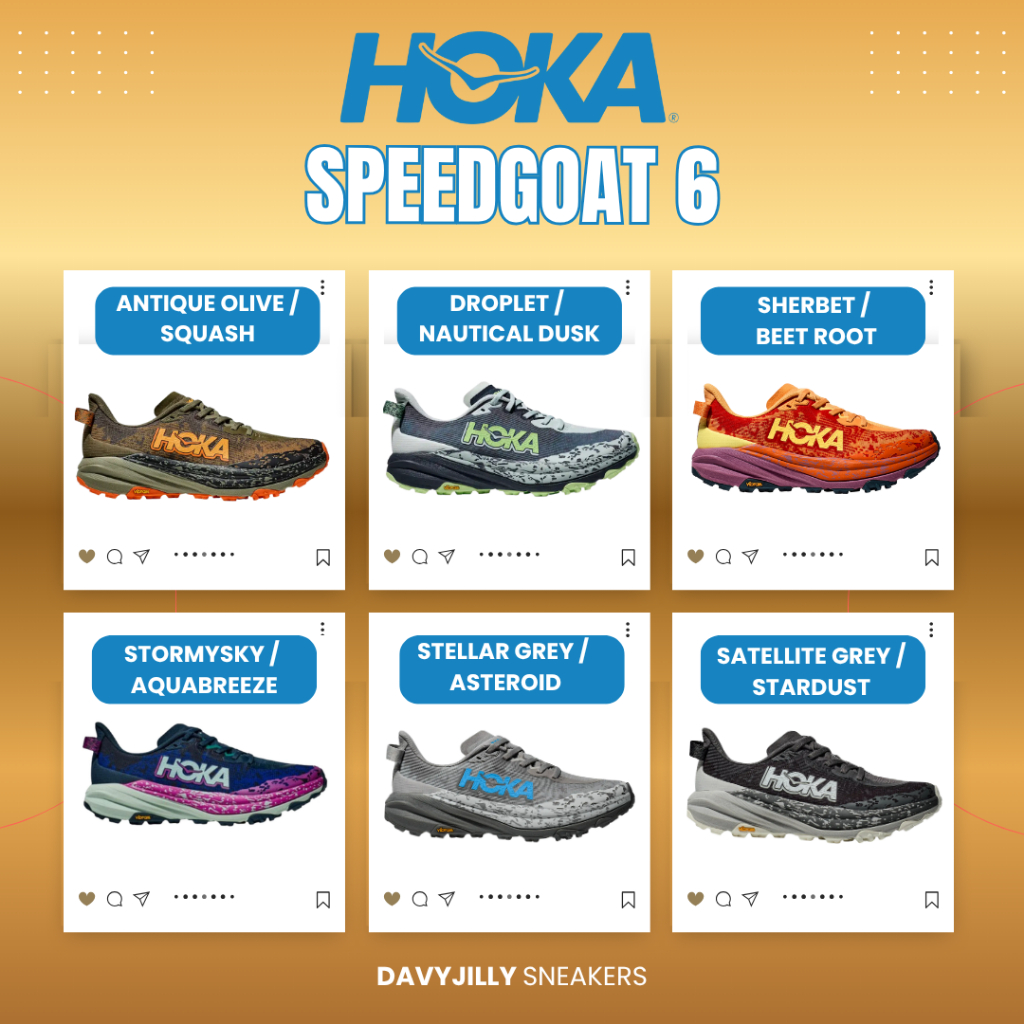 SEPATU HOKA ONE ONE SPEEDGOAT 6 TRAIL RUNNING HIKING SHOES