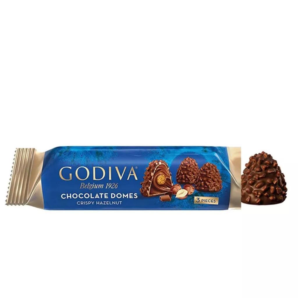 Godiva Chocolate Domes 3pcs Sachet - Crispy Hazelnut