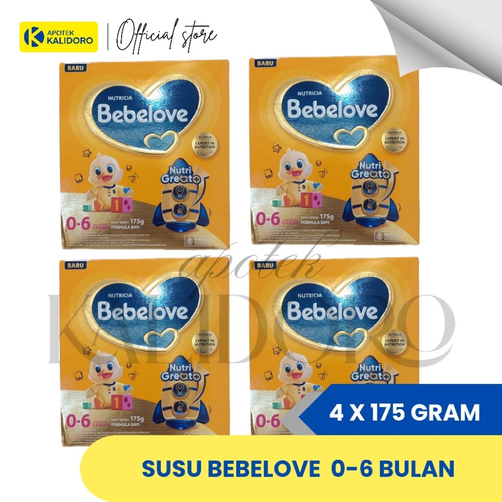 [TERMURAH] 4 BOX SUSU BEBELOVE 0-6 BULAN 175 GRAM, FORMULA BAYI USIA 0-6 BULAN. COD TERMURAH LANGSUN