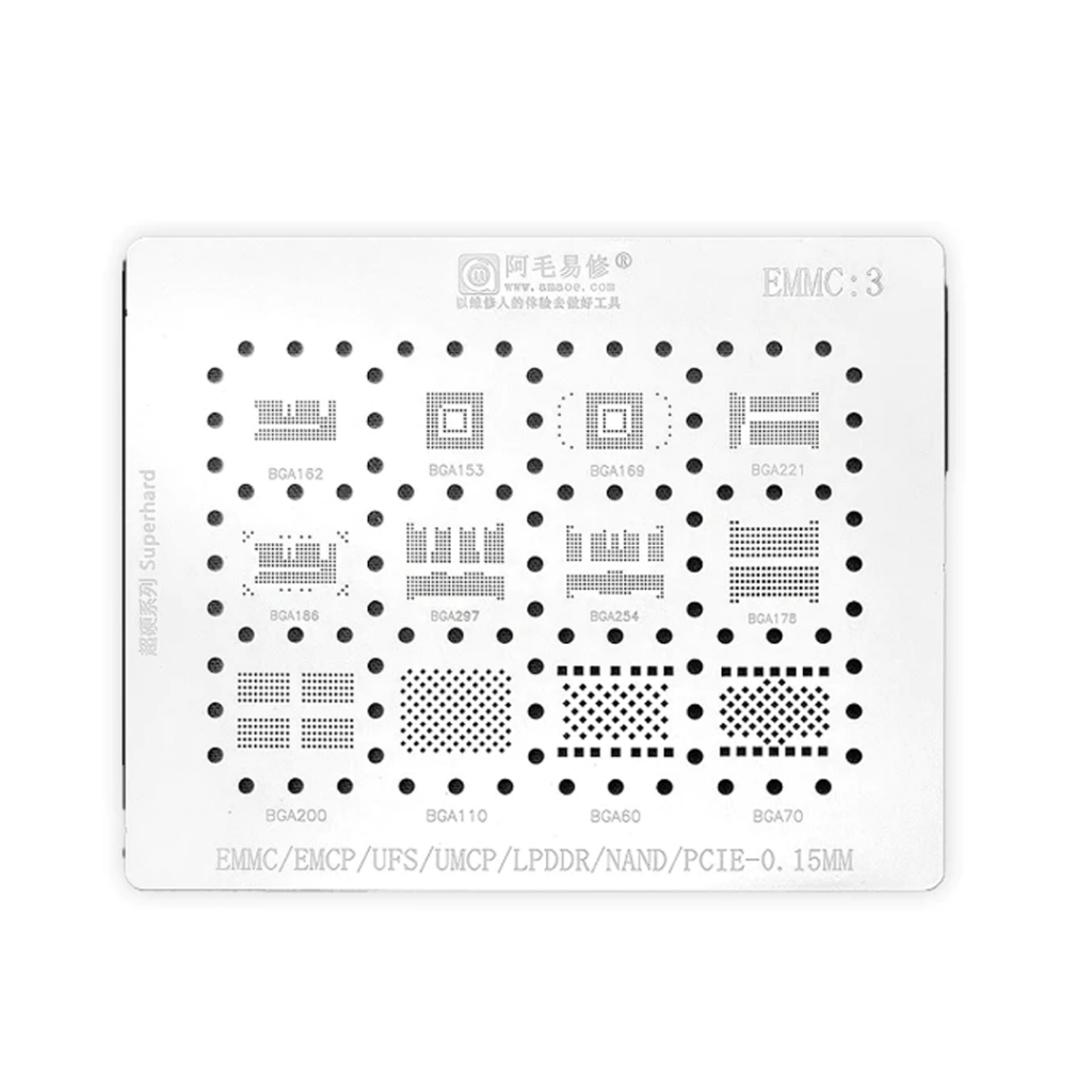 CETAKAN IC AMAOE EMMC:3 EMCP/UFS/LPDDR -0.15MM ORIGINAL
