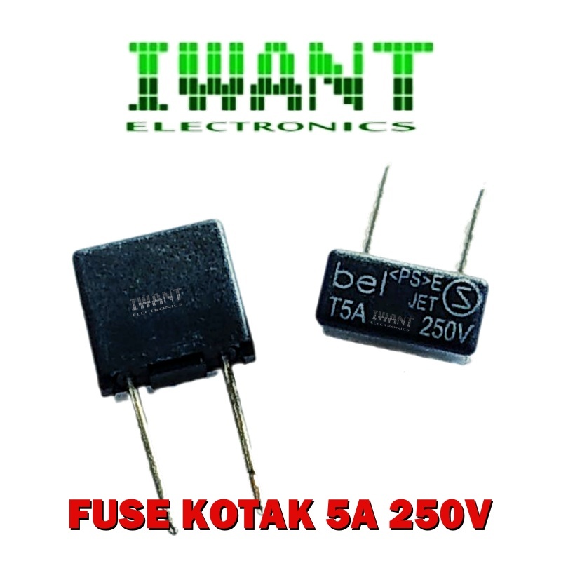 FUSE 5A 250V FUSE KOTAK 5A 250V SGSCTT5A250V SIKRING 5A 250V FUSE KOTAK SQUARE SEKRING KOTAK 5A