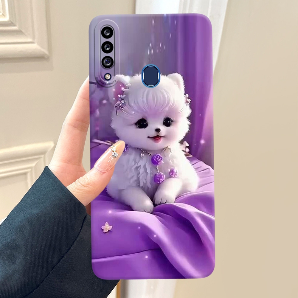 Premium Casing Hp Untuk SAMSUNG GALAXY A20S - Desain DOG KUCING CUTE LUCU - Case Silikon Softcase Tr