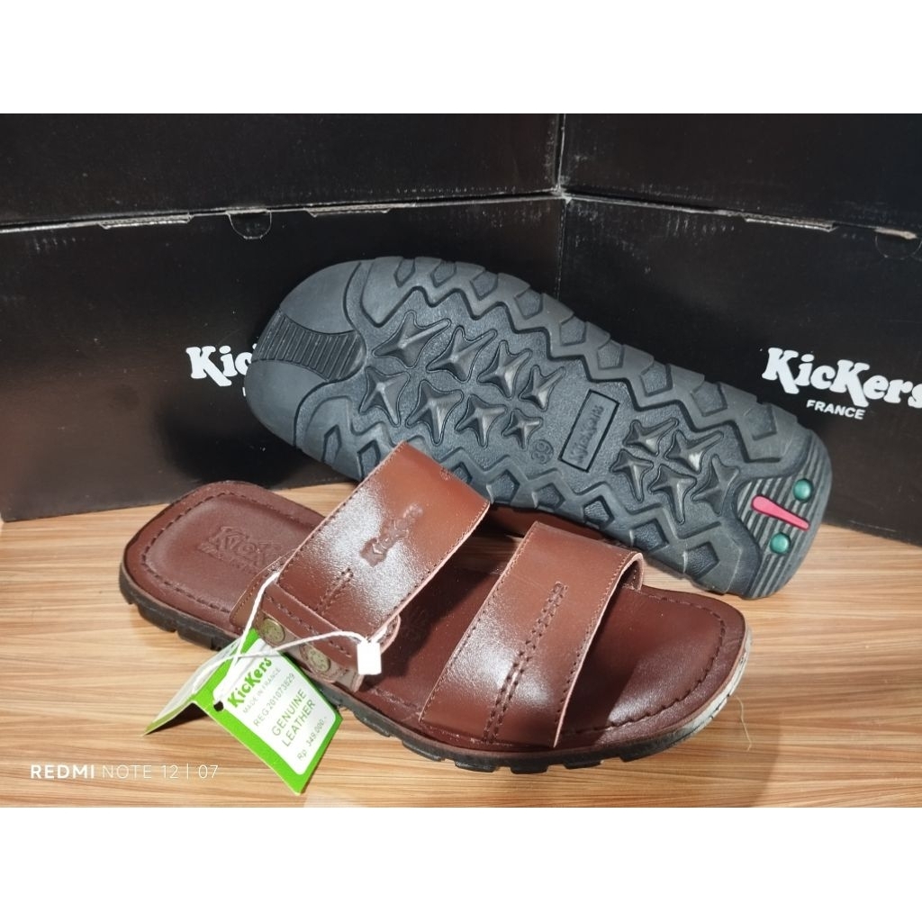 sendal kulit asli pria tali2 kickers 06