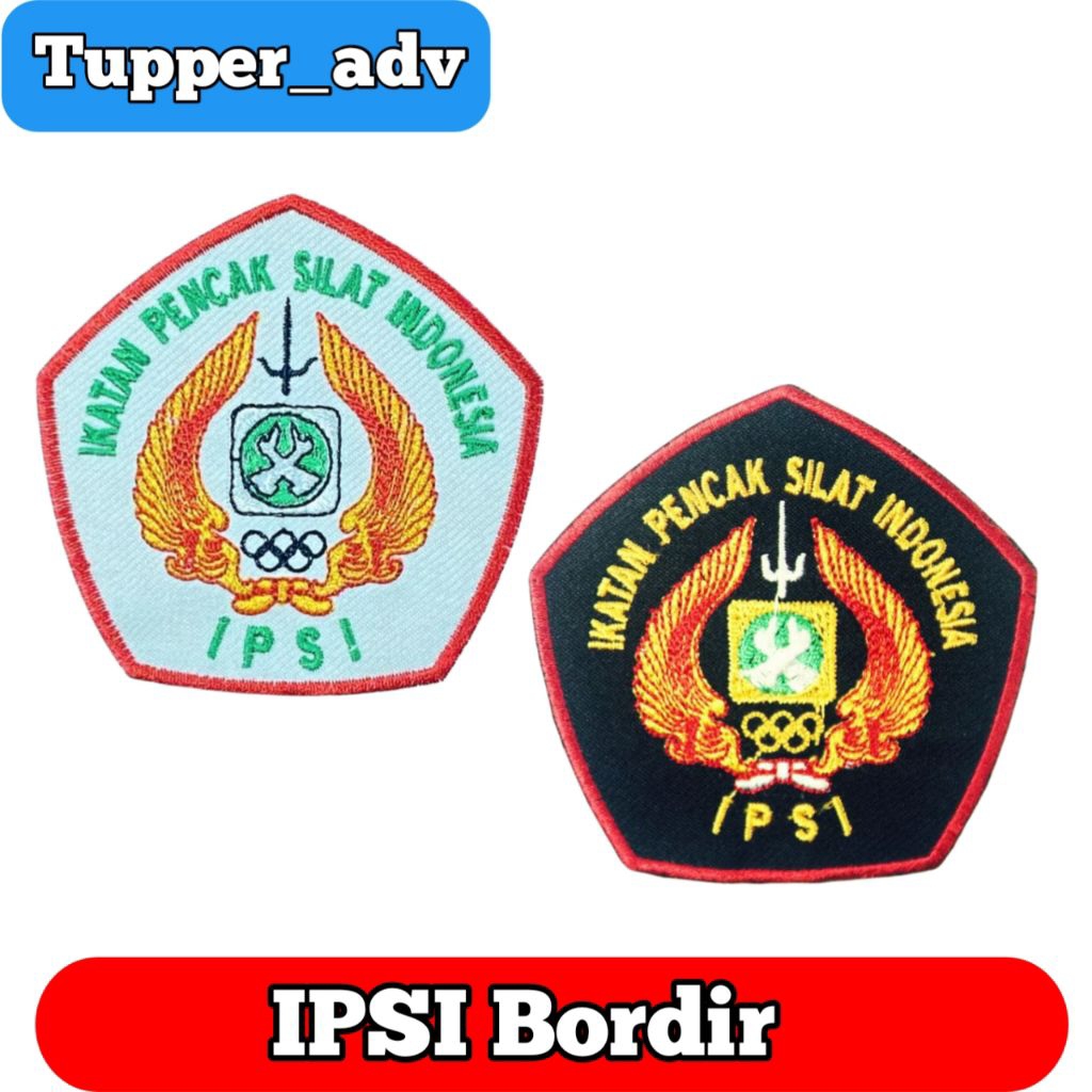 Logo IPSI Bordir / Bed IPSI Bordir / Badge IPSI Hitam & Putih