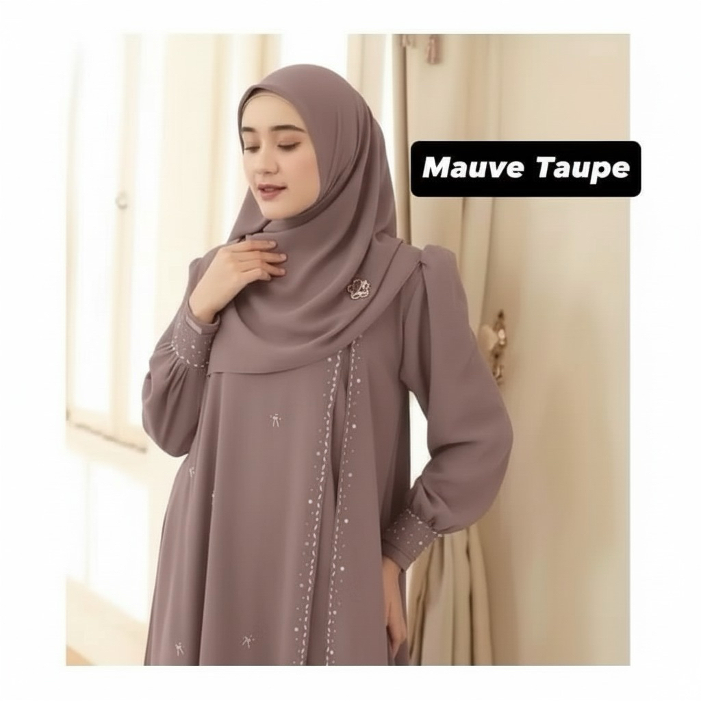 FREE ONGKIR TERBARU LAROSE ABAYA PEREMPUAN MUSLIM KEKINIAN BAHAN CERUTY BABYDOLL FULL FURING