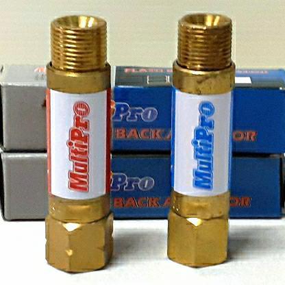 MULTIPRO Flash Back Arrestor 01B Varian Torch/ Regulator Oxy, Acy/LPG