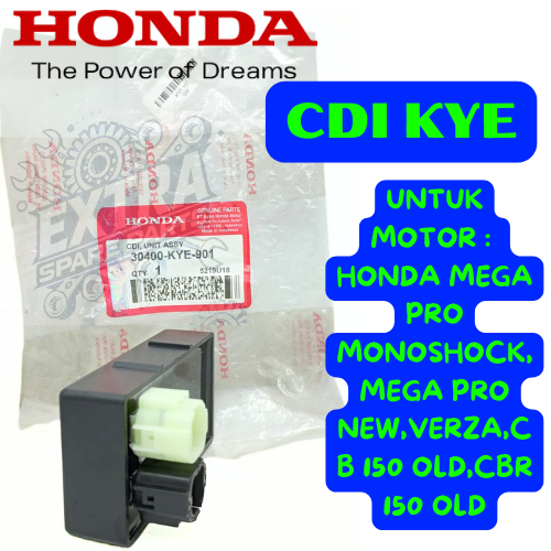 CDI KYE Original Honda Ahm Megapro Monoshock kualitasnya yang presisi dan stabil asli honda ahm KYE.