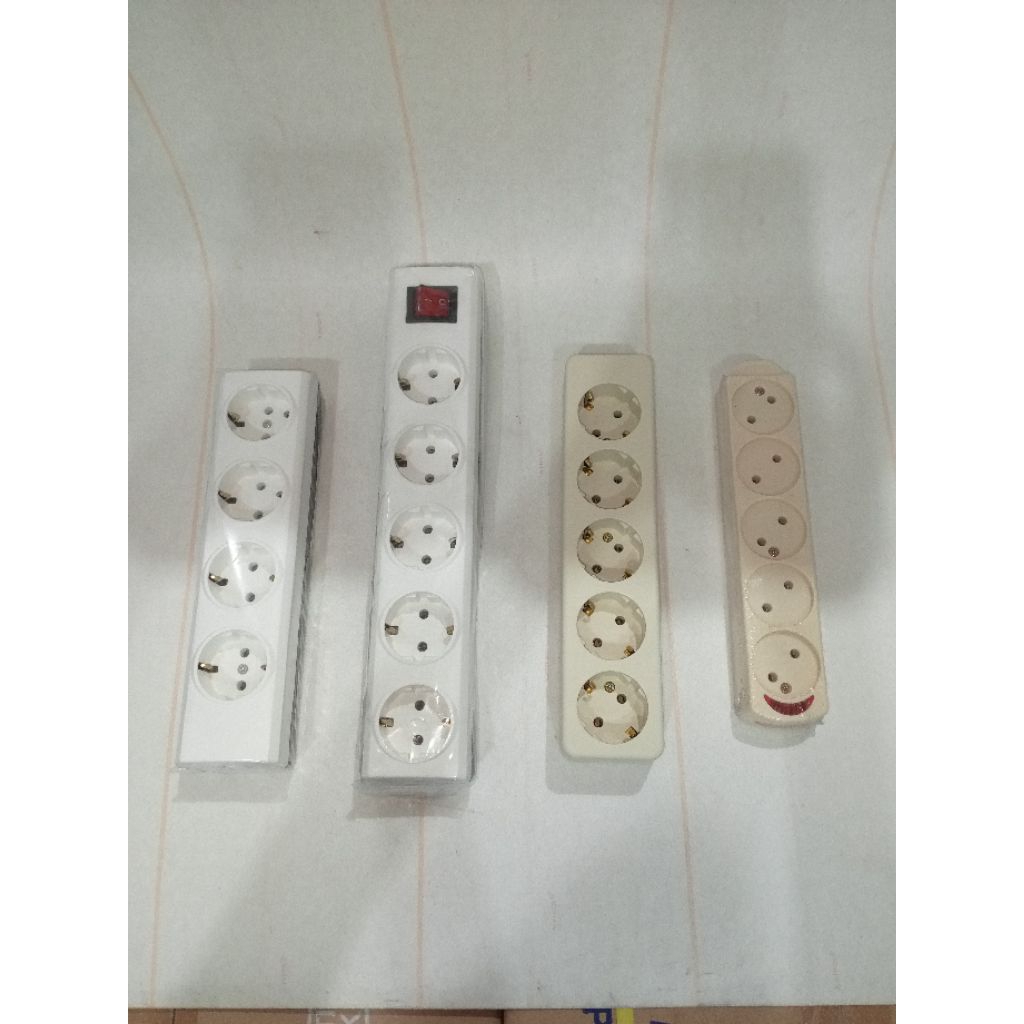 BROCO UTIKON LENKA Stop Kontak Listrik Tanpa Kabel-Terminal Colokan 4 5 Lubang-Stop Kontak Gepeng Ta
