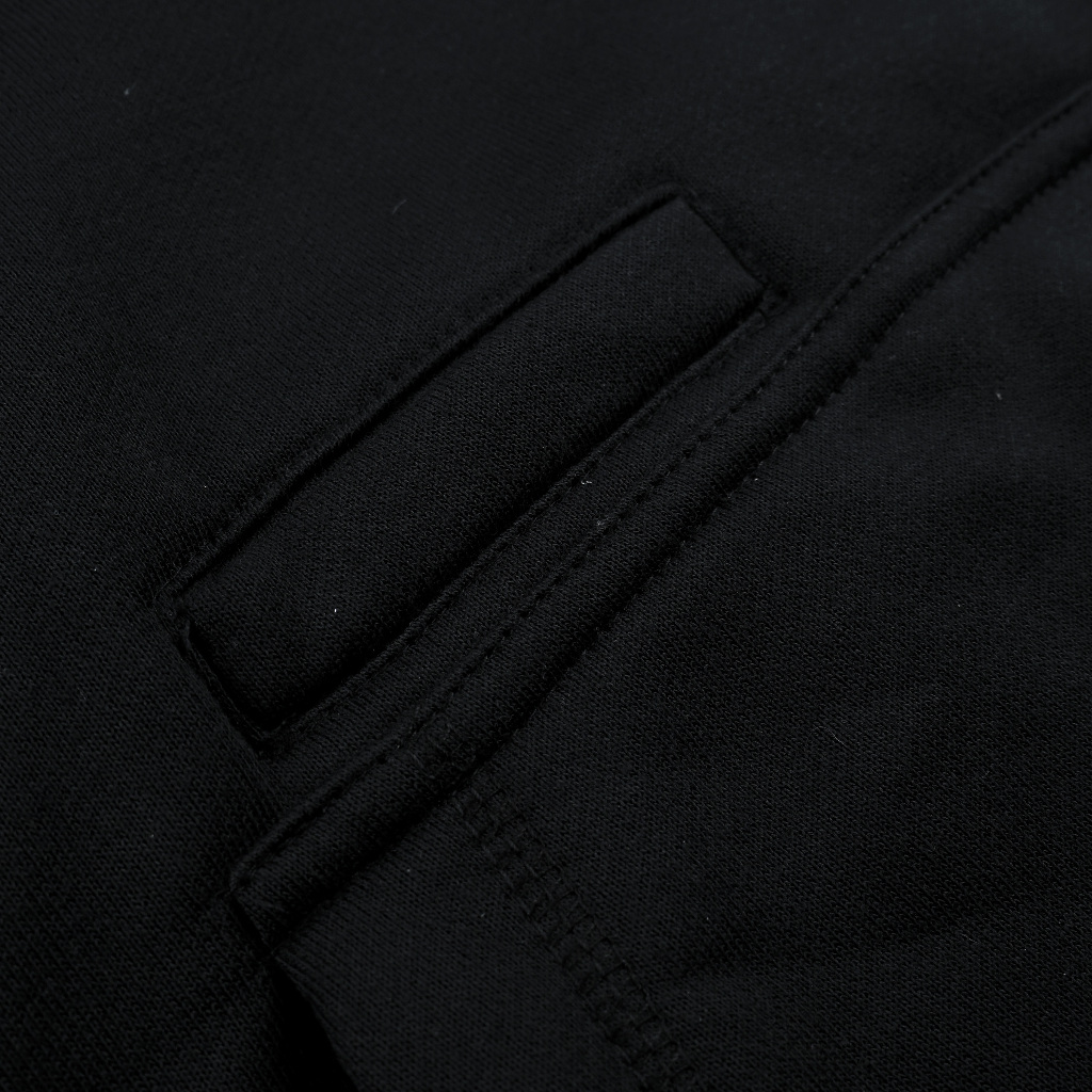 Troy Company Boxy Arm Pocket Hoodie Agwyp - Hoodie Boxy Hitam BAPH 3399