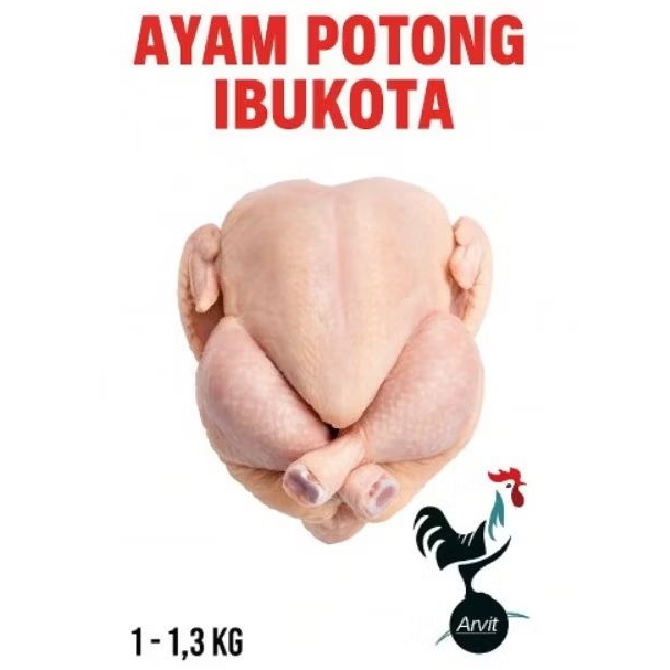 Ayam Boiler utuh ukuran 1-1,5kg