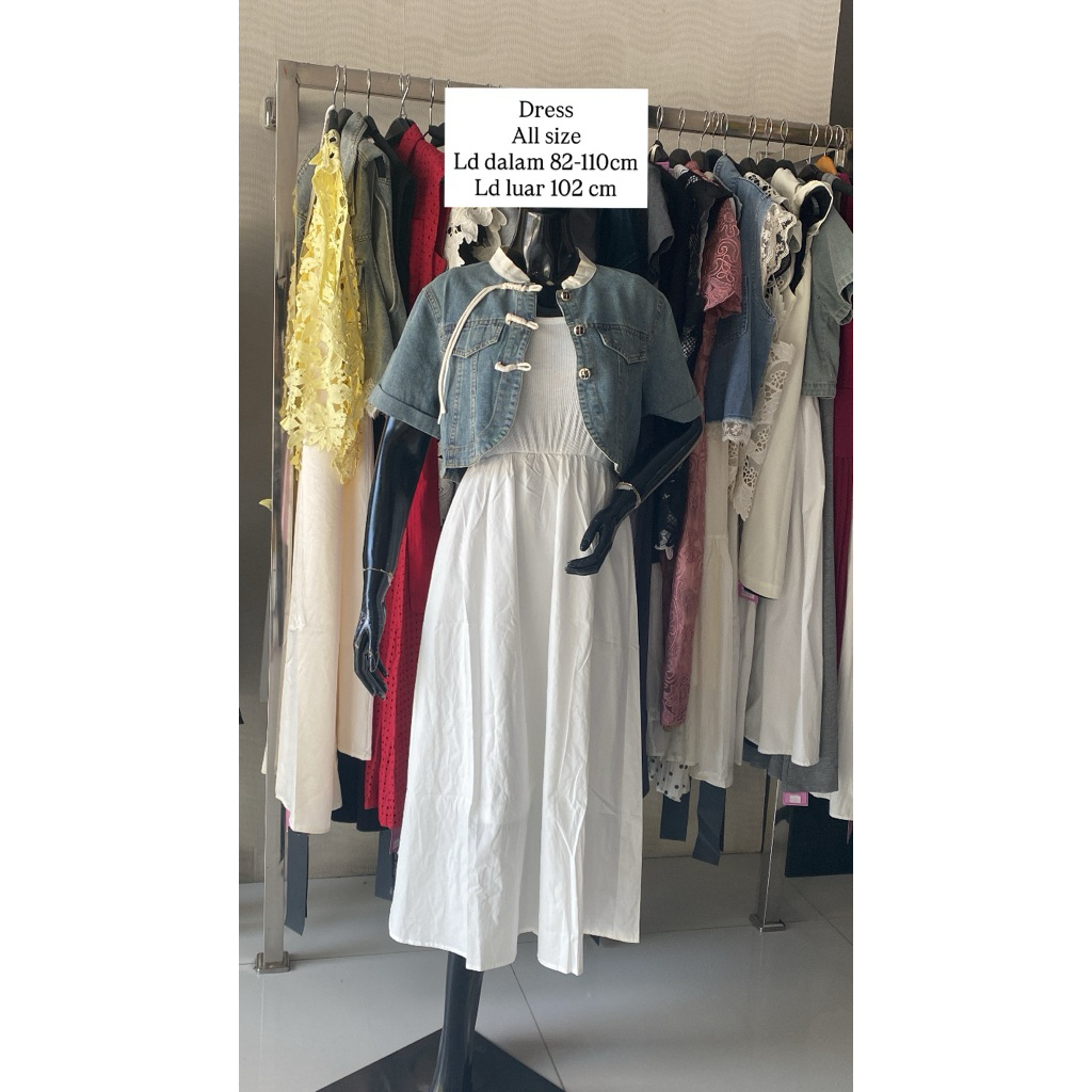 DRESS SET WANITA//dress set jeans//dress set terbaru