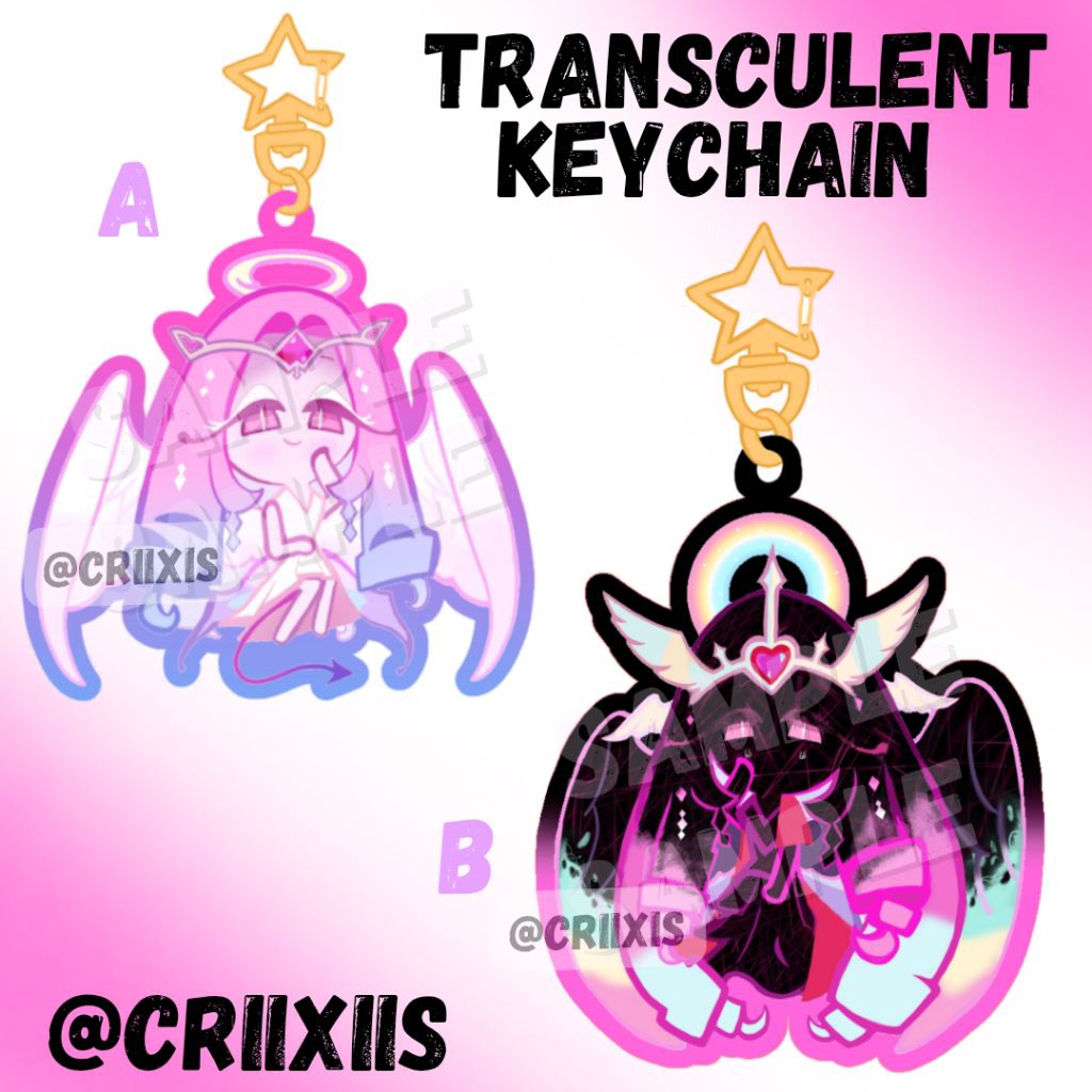 [Fan_Merch] Cookie Run Kingdom Keychain/Gantungan Kunci & Sticker - Eternal Sugar Cookie