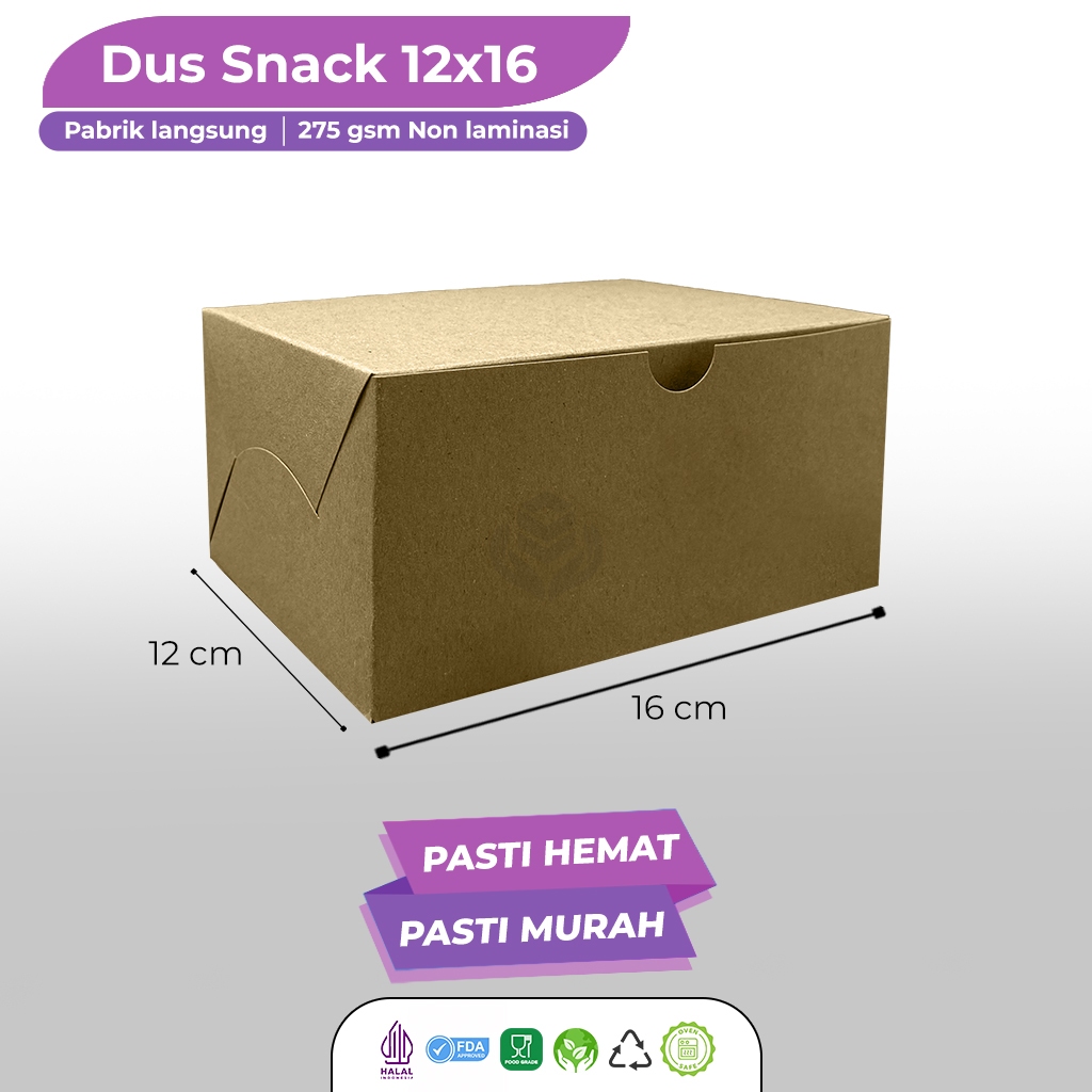 Dus Snack 12 x 16 Box Snack 12x16 Dus Kue 12x16 (B2K1)