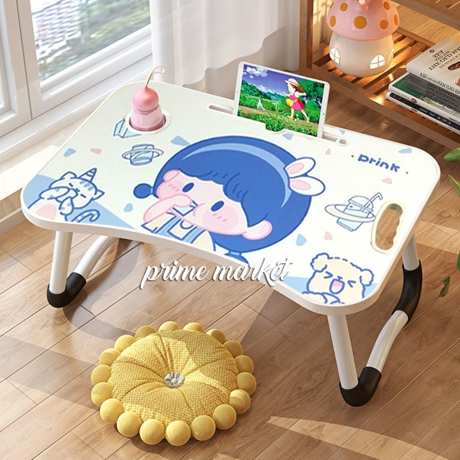 Meja Lipat Anak Karakter Meja Belajar Laptop / Meja Makan / Meja Lesehan Portable / Meja Lipat Porta