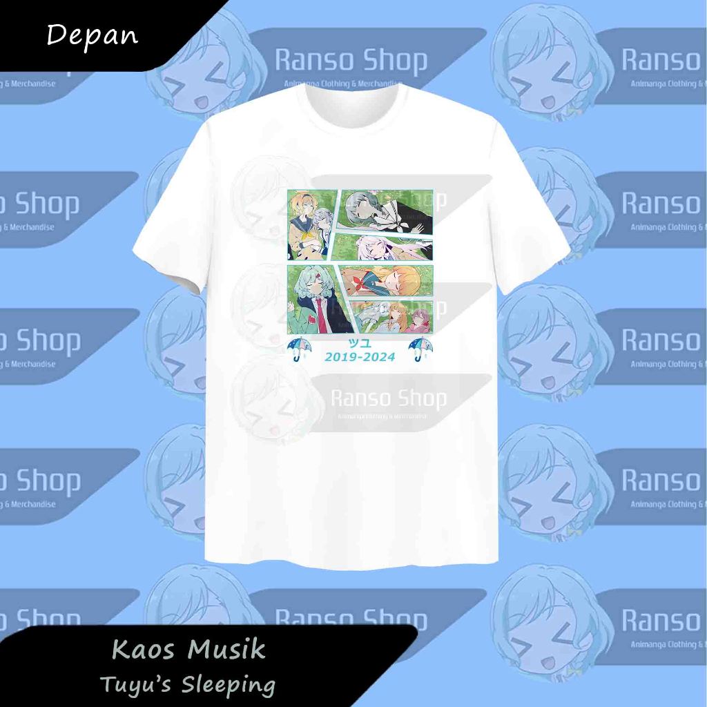 T-shirt Tuyu all girls Sleeping / Kaos Band Tuyu Sleeping Girls / Baju Tuyu Anime Manga Game Musik J