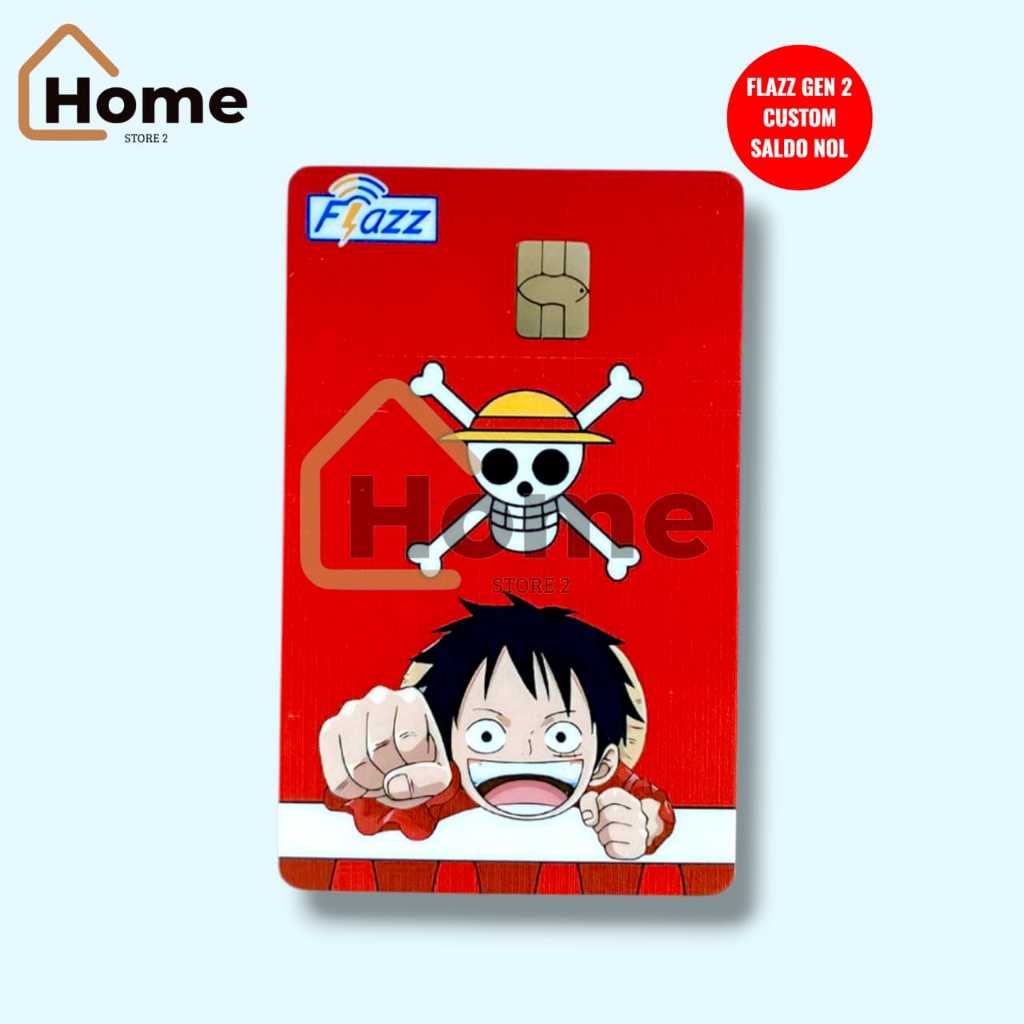 KARTU ETOLL FLAZZ BCA GEN 2 CUSTOM - ONE PIECE LUFFY RED