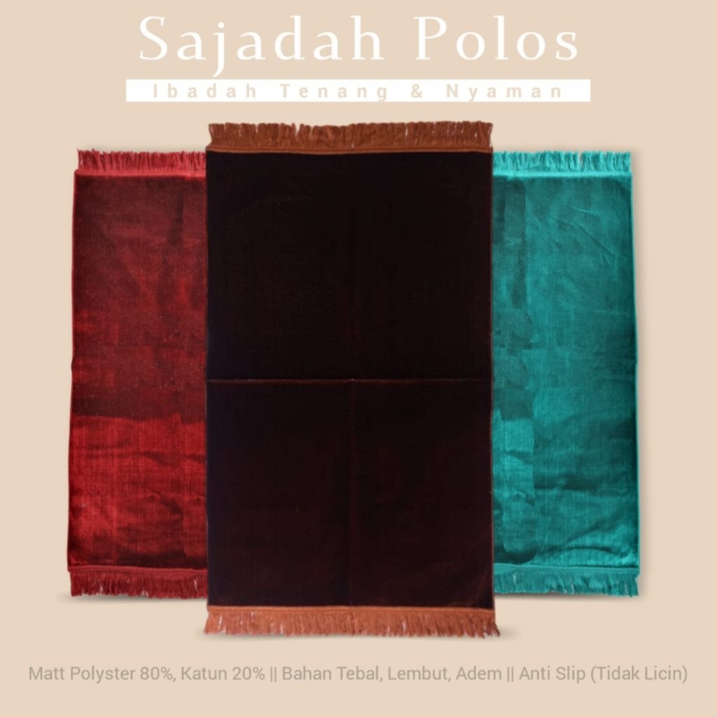 Sajadah Polos Ukuran Besar Turkiye Original