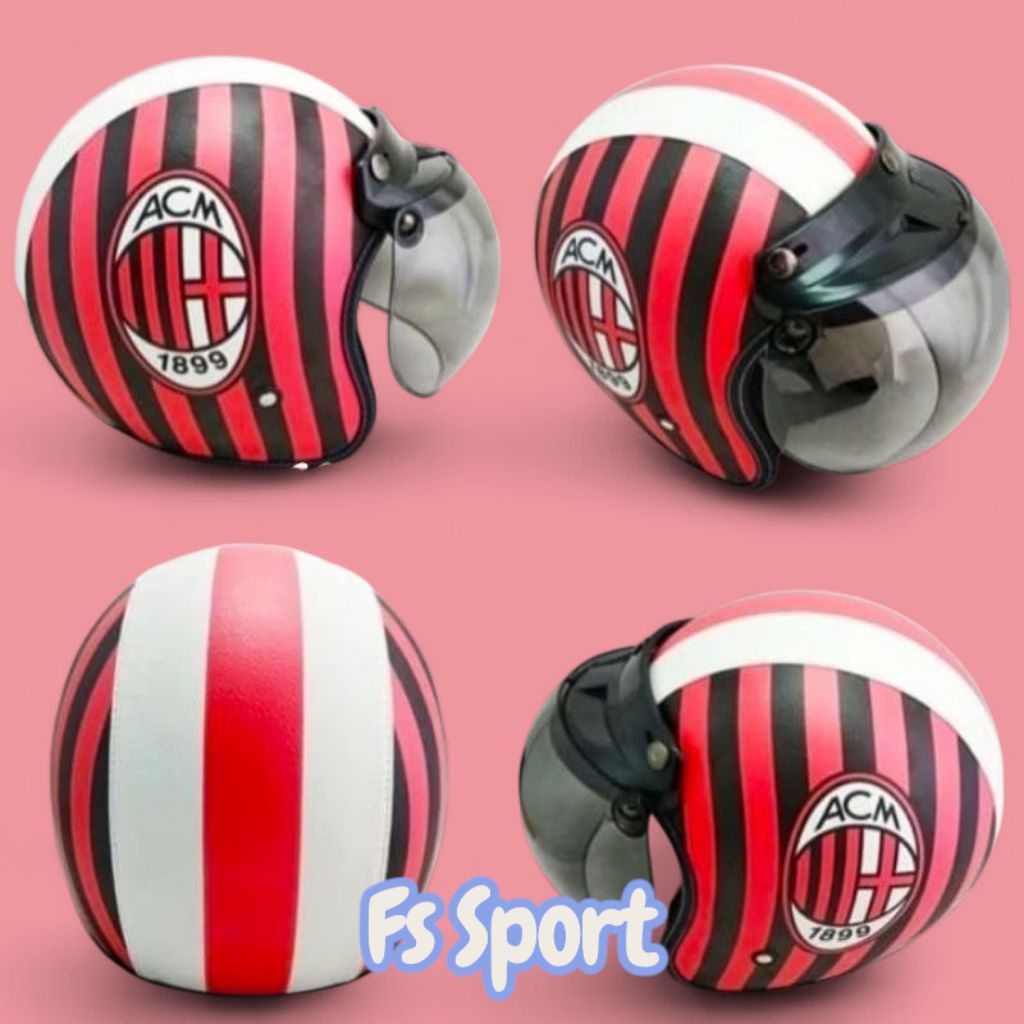 HELM BOGO RETRO AC MILAN