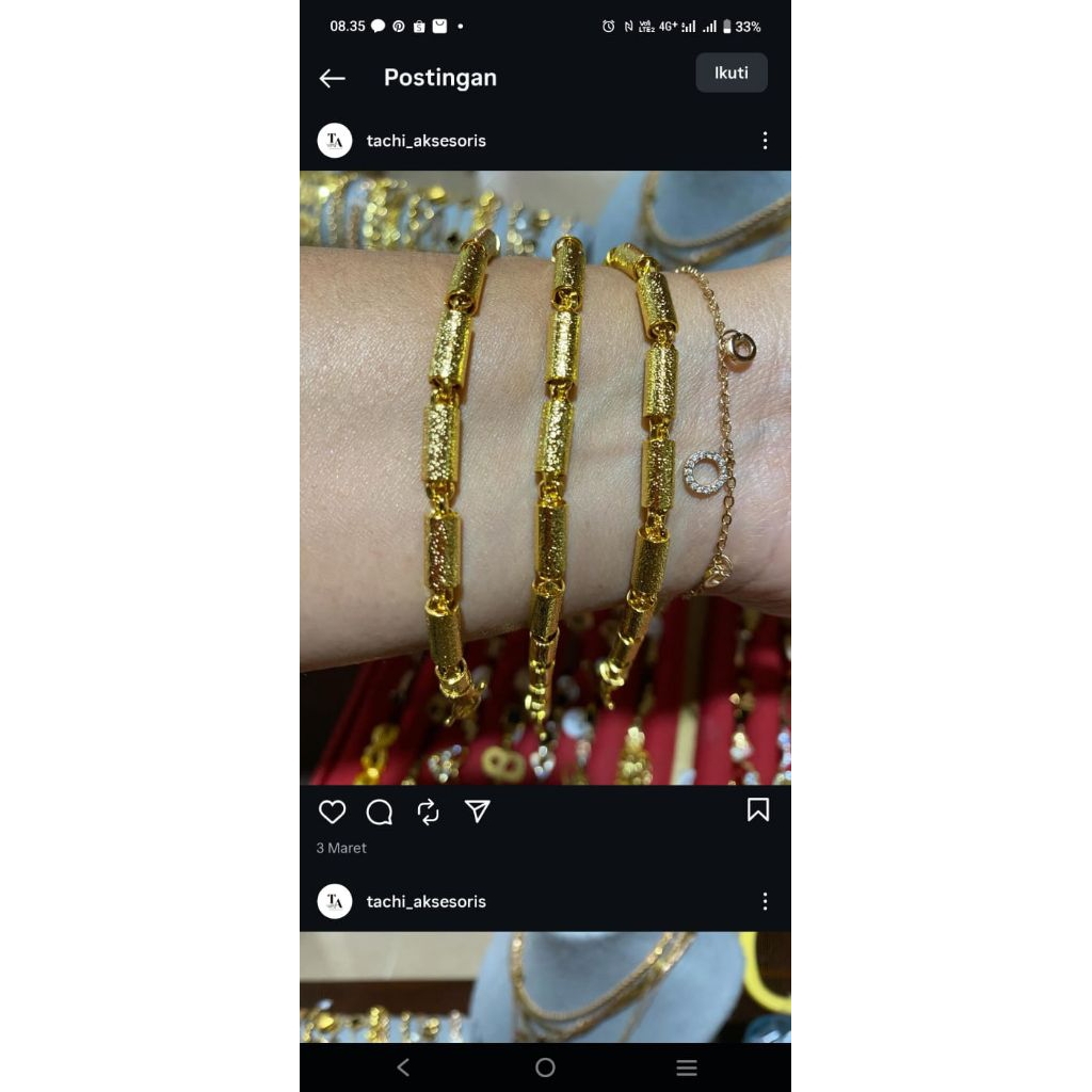 gelang bambu wanita viral