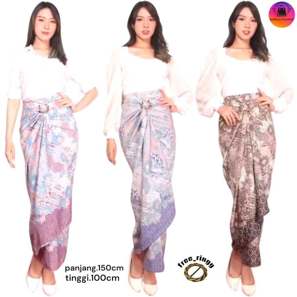 Rok Lilit Batik Kebaya Rok Wisuda Rok Kondangan Kain Lilit Murah Tali Seru