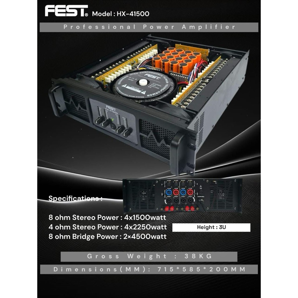Power fest hx41500 hx 41500 original 4chanel