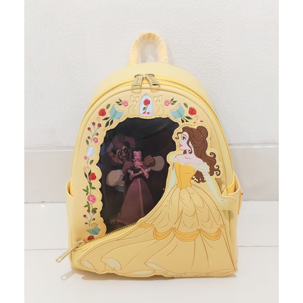Loungefly Disney Princess Belle Beauty and The Beast Lenticular Mini Backpack Bag - Tas Ransel Anak