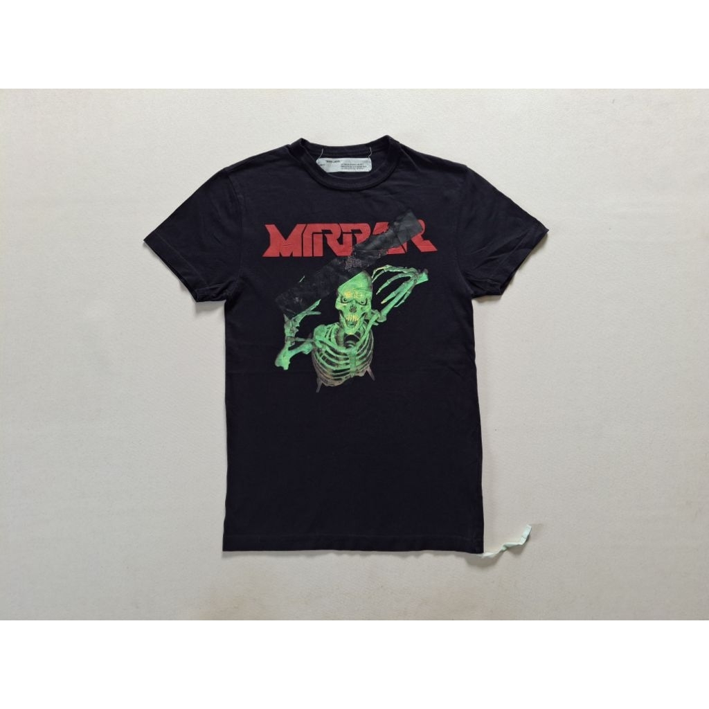 TSHIRT KAOS OFF WHITE ART MIRROR BLACK ORIGINAL 100%