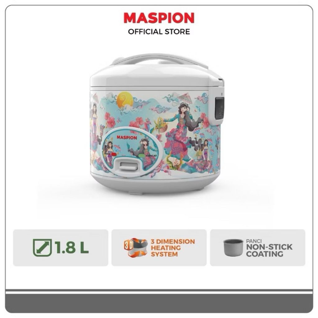 Magic com Maspion mrj - 1808 DS / ricecooker Maspion 1,8L / magic Maspion/ Maspion mrj 1808 DS /MRJ-