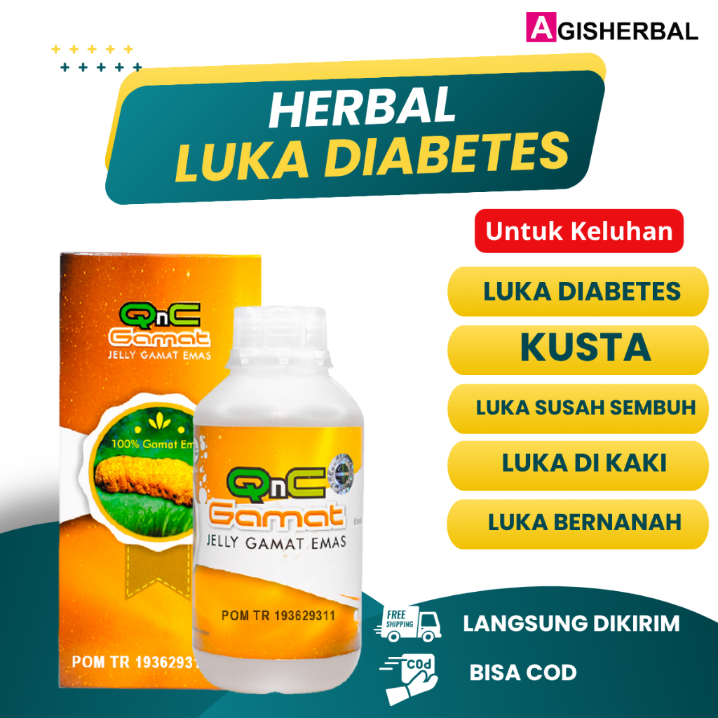 Obat Luka Diabetes Basah Agar Cepat Kering - Luka Diabetes Borok - Qnc Jelly Gamat