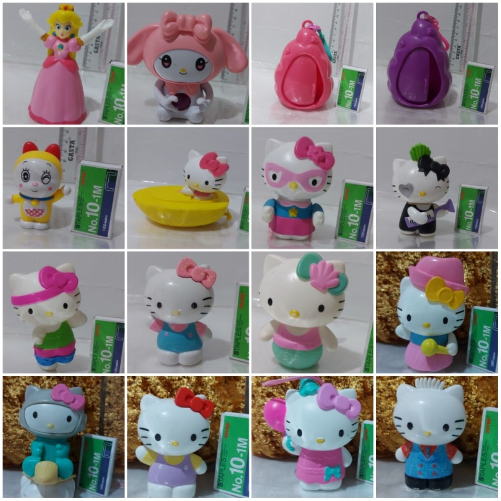 action figure Hello kitty sanrio Doraemon Snoopy dll mcd preloved sudah dicuci
