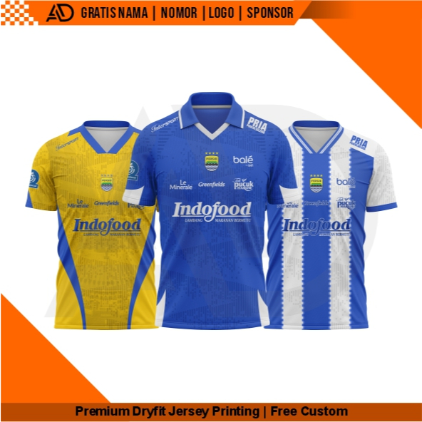 JERSEY SEPAK BOLA PERSIB BANDUNG 2005-2026 GRATIS PASANG NAMA NO.PUNGGING DAN LOGO