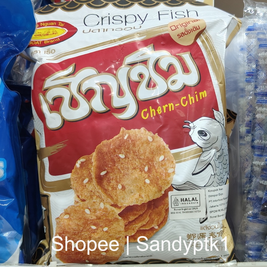Crispy Fish Boat Brand Perahu Keripik Sate Ikan Thailand Tae Nguan Tai Besar