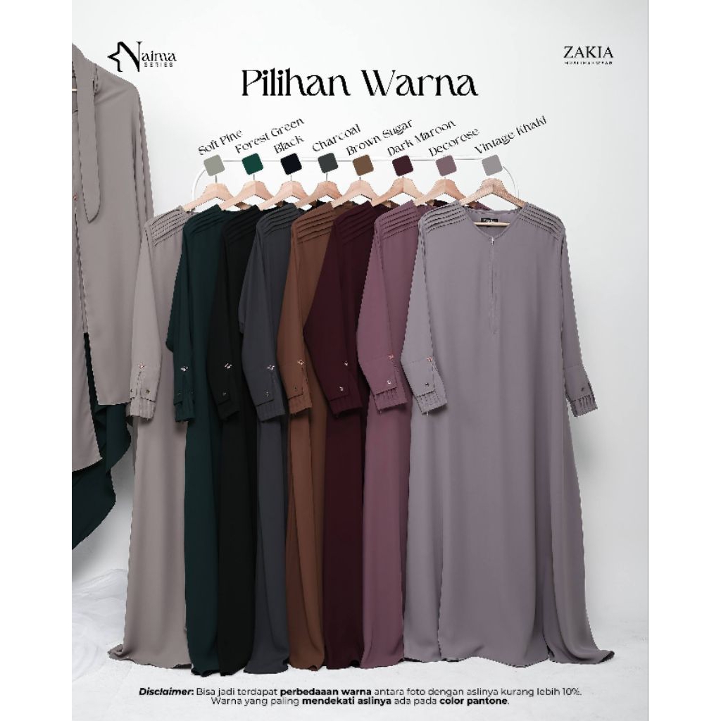 Naima By Zakia (Hanya Gamis Aja) | Gamis Syari | Gamis Casual | Gamis Premium