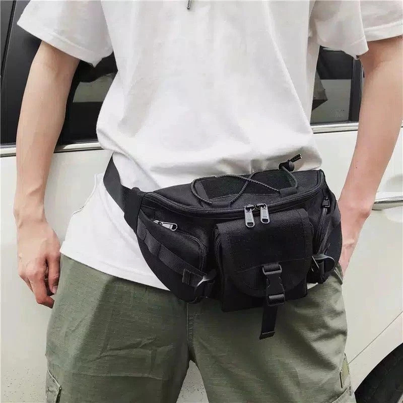 Tas Selempang Waistbag Tactical Tas Pinggang Tactical Army Tas Tentara Militer Brimob Polisi