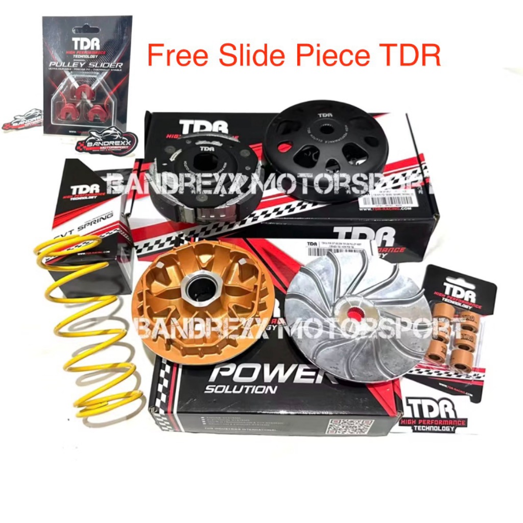 CVT Upgrade Kit TDR Racing Pulley Golden TDR-Kampas ganda TDR-Mangkok Ganda TDR-Roller-Per CVT TDR F