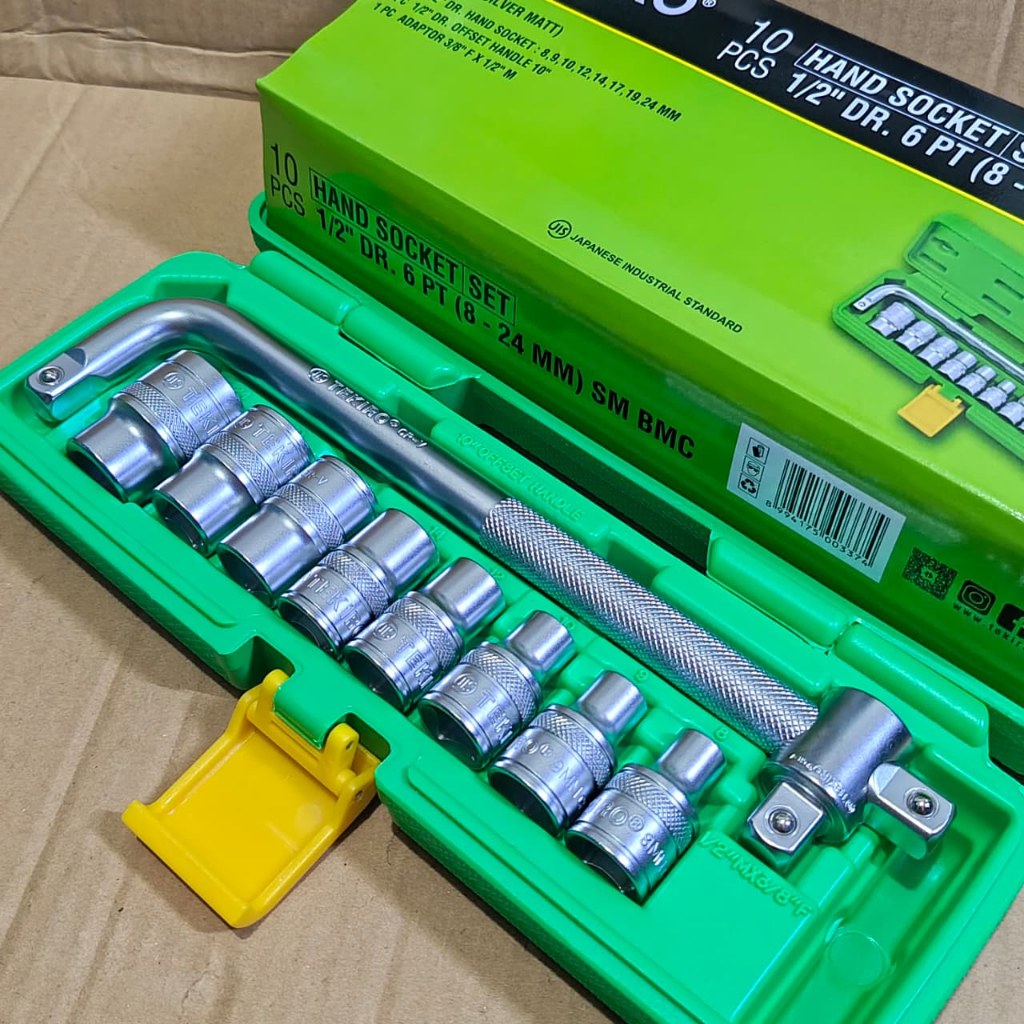 TEKIRO Kunci Sok Sock Set 10 Pcs DR1/2" - Kunci Sok Tekiro - Kunci Sok Tekiro Original