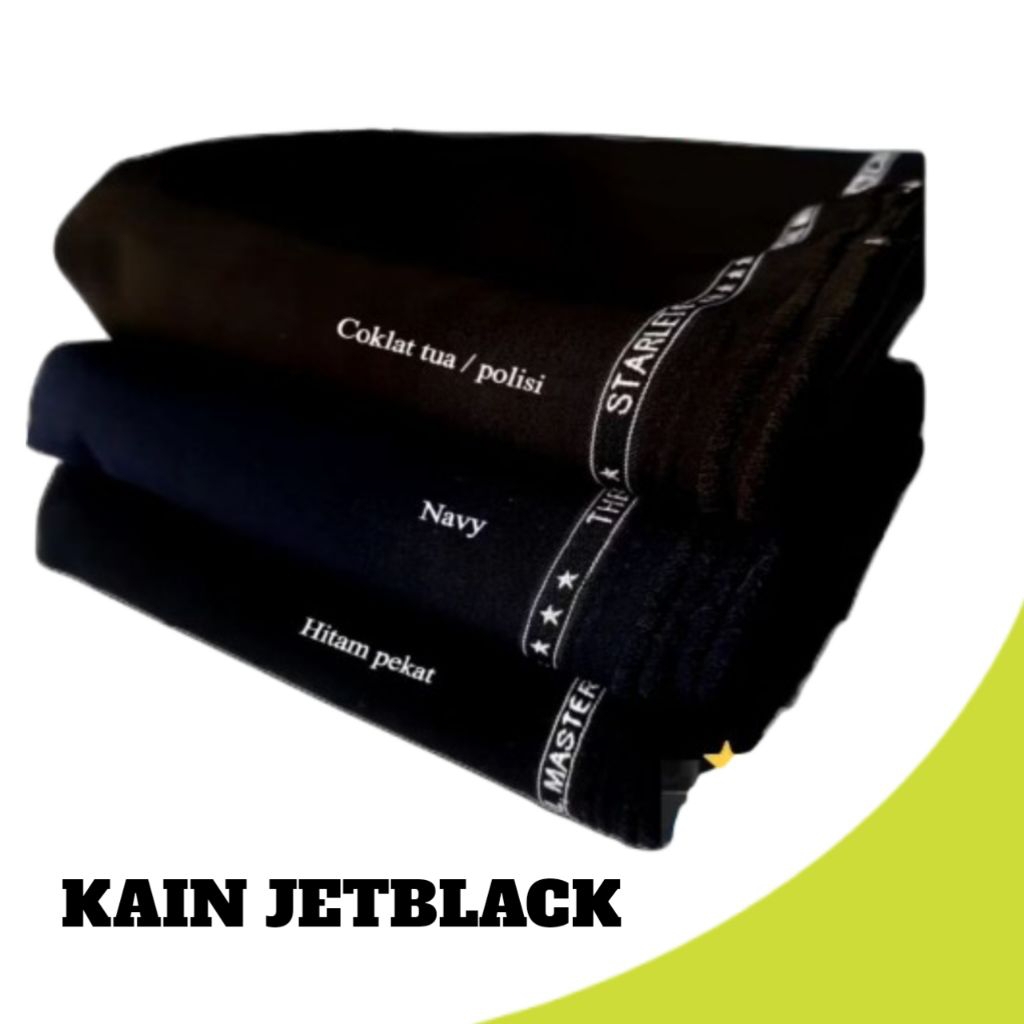 jetblack kain bahan meteran jas kantoran