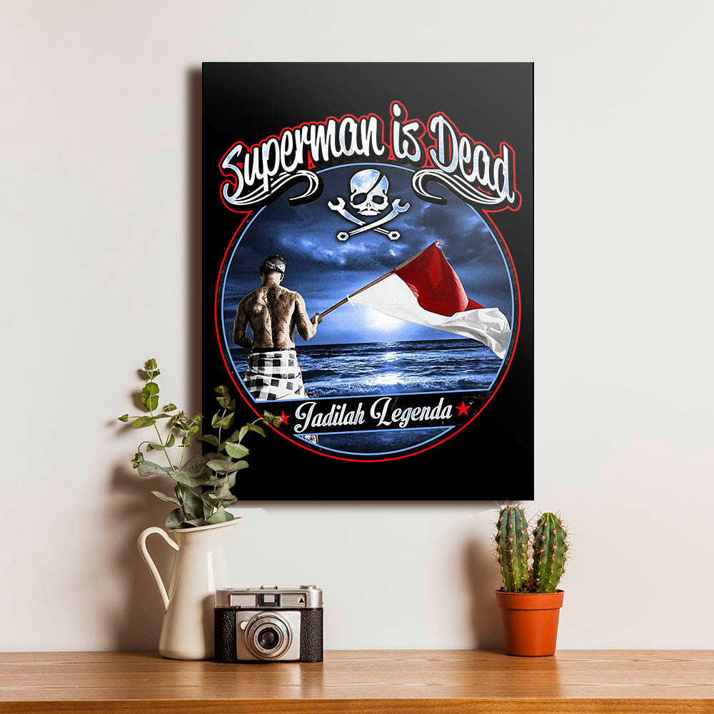 Poster SID Superman Is Dead Band Dekorasi Dinding Frame Kayu Wall Decor Vintage