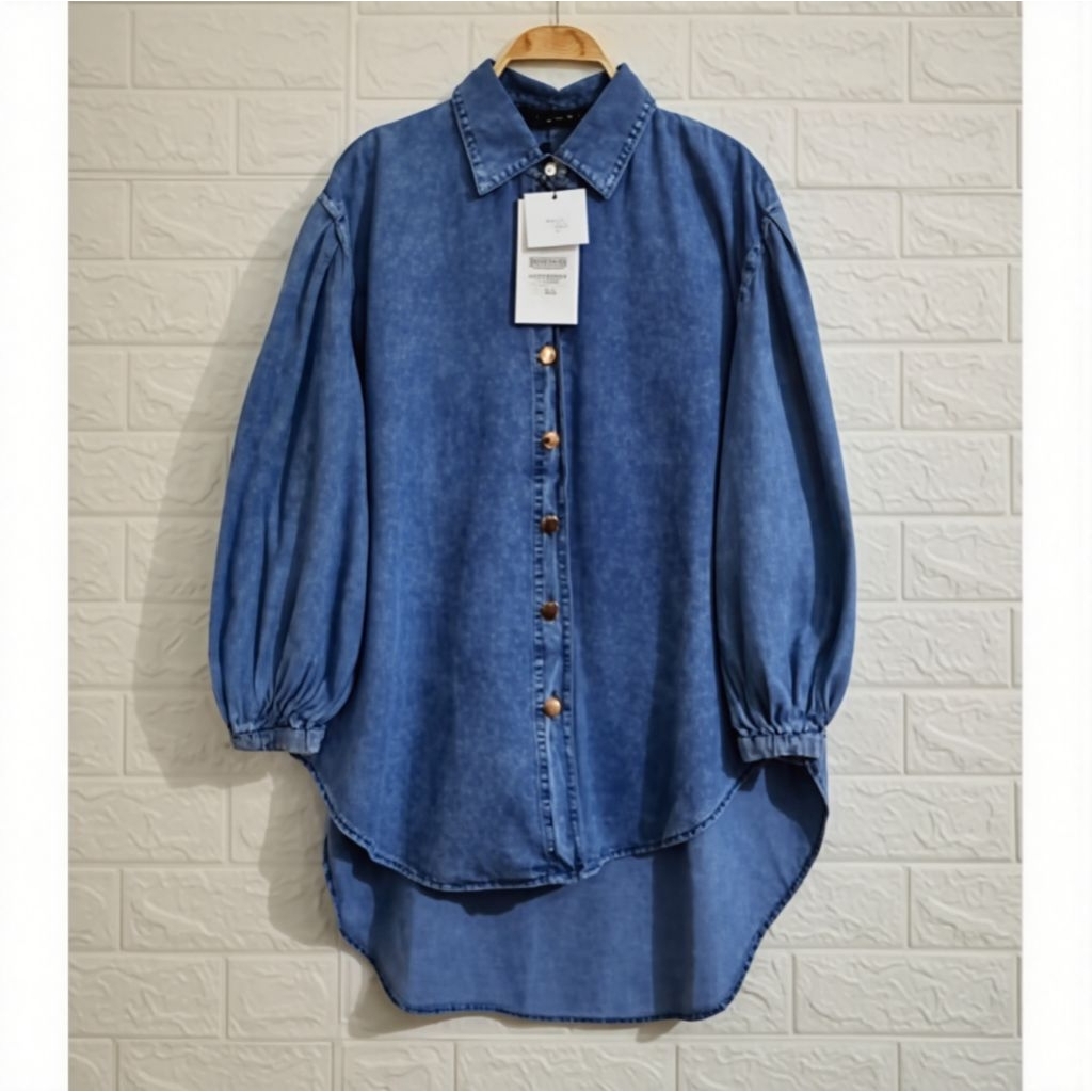 kemeja wanita dewasa/kemeja jeans bluse/ kemeja pokos wanita dewasa
