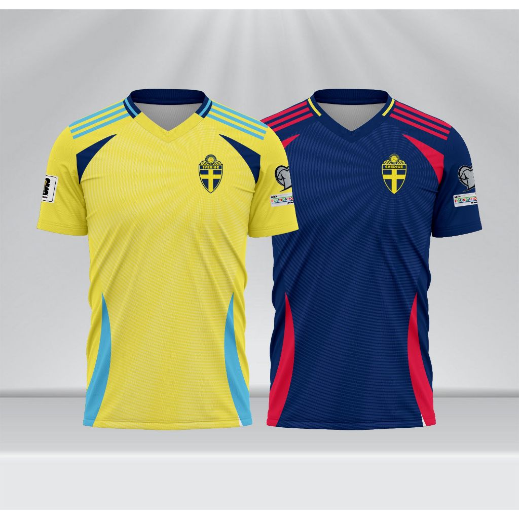 Jersey Swedia Home Away 2025 Kualifikasi Piala Dunia 2026 Full Printing