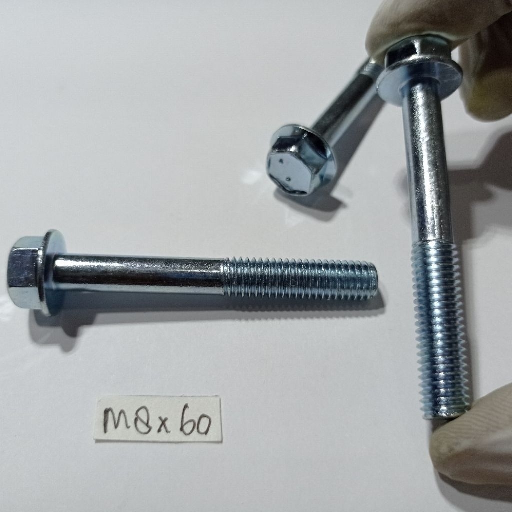 Baut Flange Bolt M8x60 Kunci 12 SATUAN