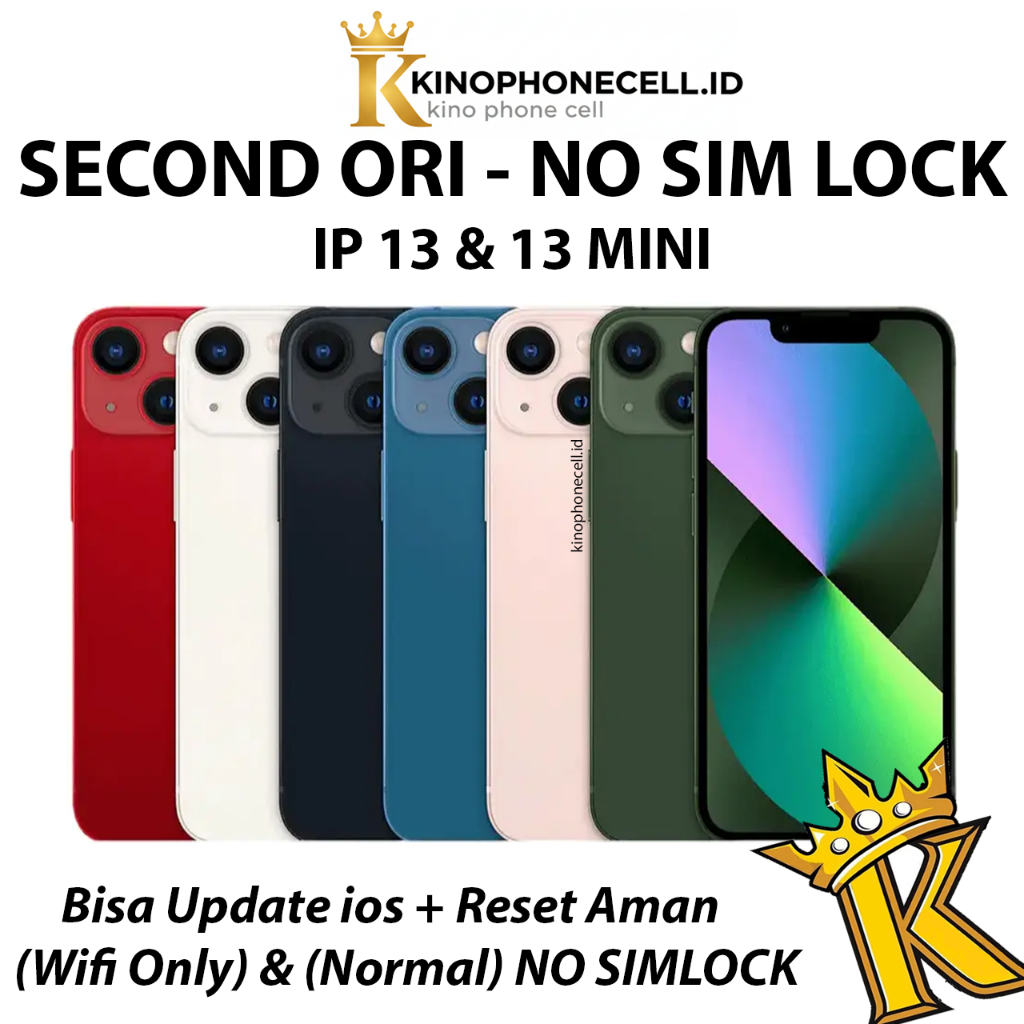 IPHONE 13 128GB/256GB/512GB Second Fullset Mulus No Minus LCD Original