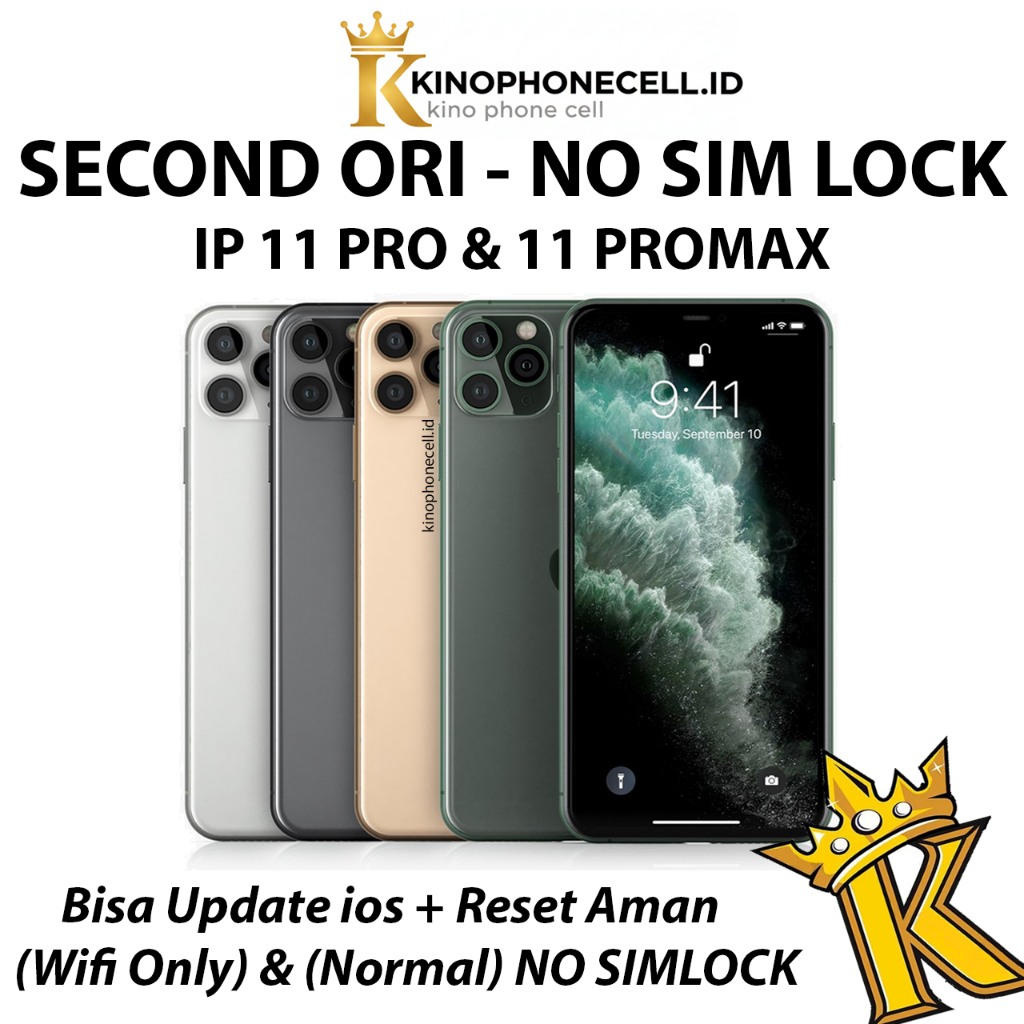 IP 11 ProMax / IP 11 Pro inter Normal Pro Max 64GB 256GB 512GB Second Bekas kinophonecell