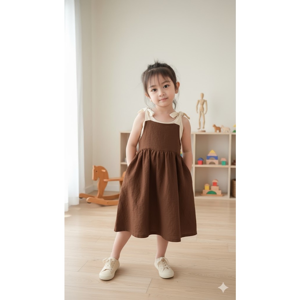 Dress Anak Perempuan Casual Model Korea Natal Cewek Lucu Best Seller Modis Terbaru Terjamin Favorit