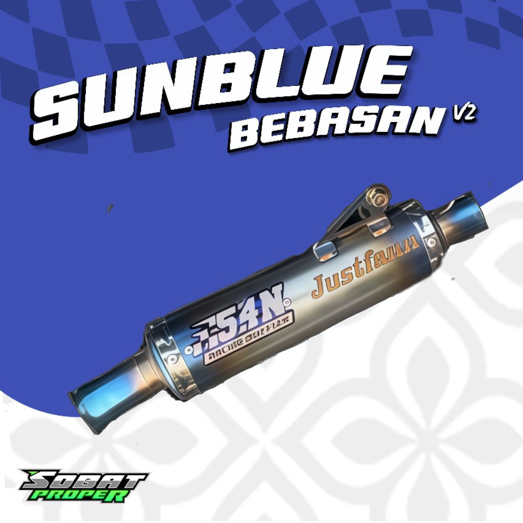 KNALPOT 54N SUNBLUE BEBASAN V2 VARIO, BEAT, SCOPPY, NMAX, AEROX