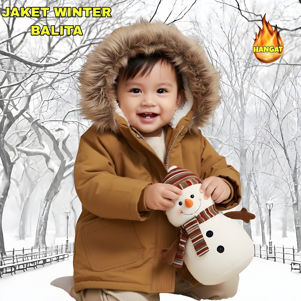 Jaket jacket anak winter musim dingin salju tebal hangat import unisex