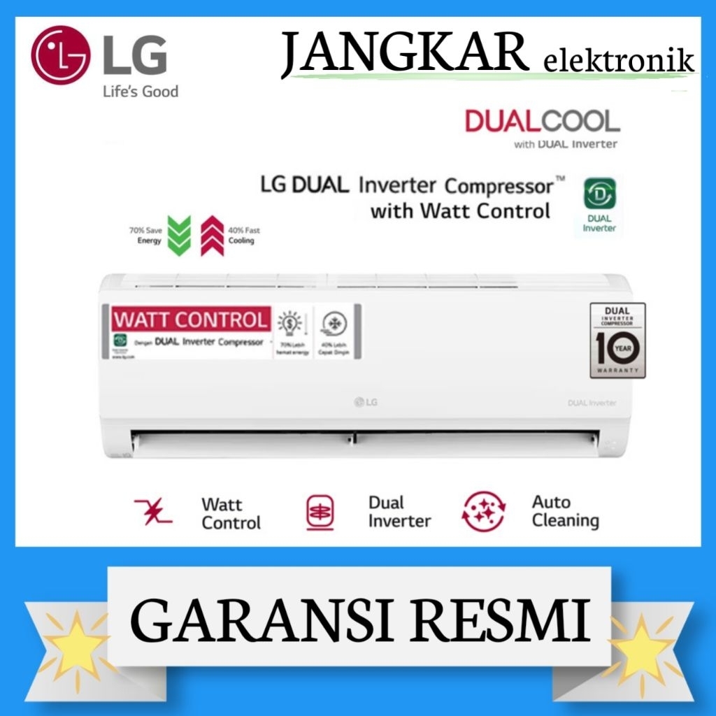 AC LG INVERTER 1/2PK T06EV4/LG AC INVERTER 1/2PK T06EV4 GARANSI RESMI